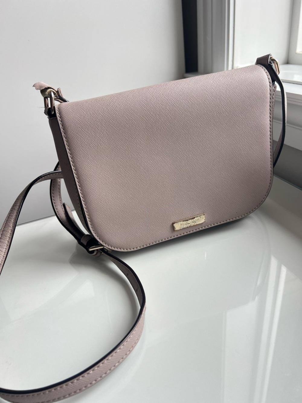 kate spade Light Blush Pink Saffiano Crossbody with Gold Hardware